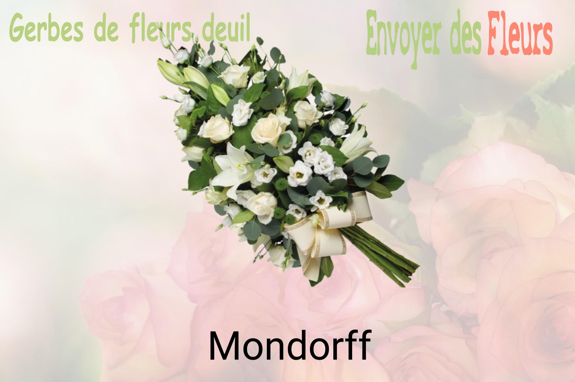 Gerbe de fleurs de deuil livrée à Mondorff